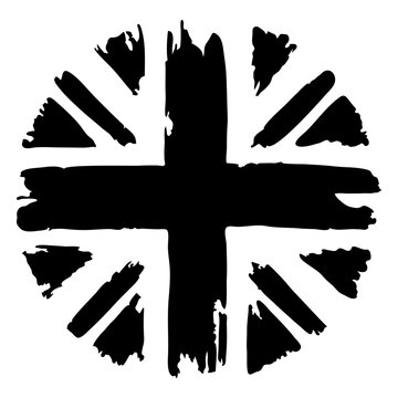 Stylized union jack graphic design