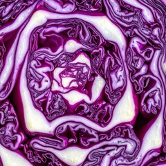 Obraz premium Rotkohl-Detailaufnahme (roh, angeschnitten)