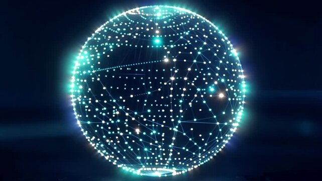 A glowing blue light bulb illuminates the dark space universe with bright energy video
