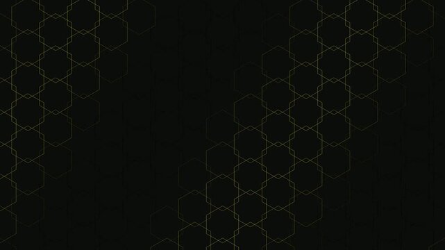 Futuristic Hexagonal Grid Pattern Animation Abstract Technology Background Loop