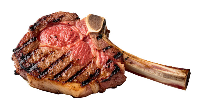 Grilled Ribeye Steak with Bone and Fat Cap