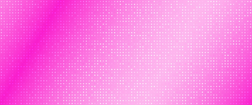 Shining pink disco party pattern background. Iridescent rose sequin mosaic texture. Abstract sparkling halftone wallpaper. Pop up comic glowing glitter backdrop. Retro vector design template
