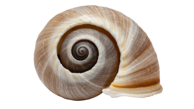 Spiral Brown Snail Shell with Textured Surface and Subtle Color Variations