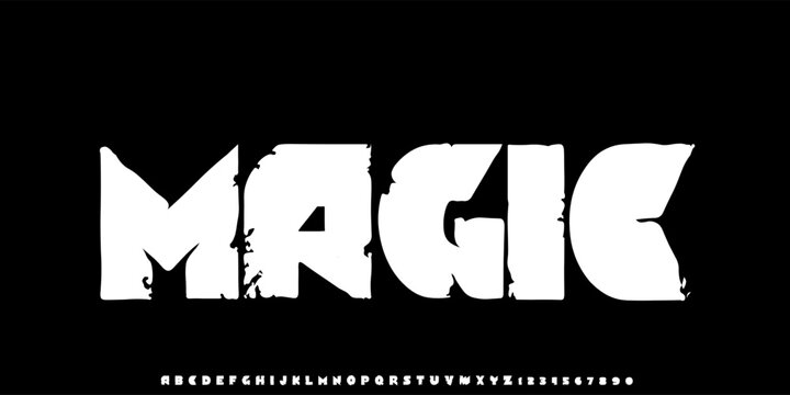 Magic Font,Creative Handwritten textured display font with rough artistic strokes, perfect for posters, album covers and expressive design.