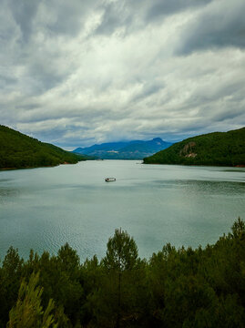 Embalse del Tranco, Valle del Guadalquivir, en el parque natural de Cazorla, Segura y Las Villas.
