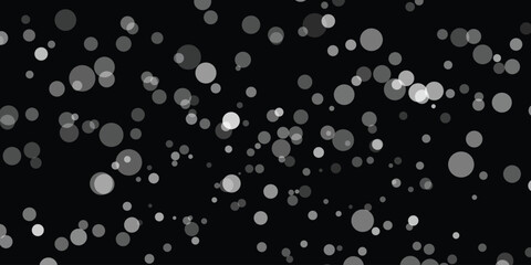 Abstract Gray Bokeh Circles on Black Background, Soft Defocused Light Dots Pattern © Mizanur Rahman