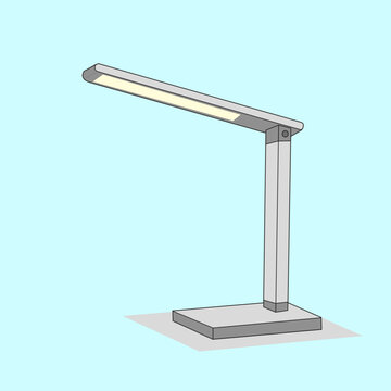 Modern Study Desk Lamp Vector Illustration