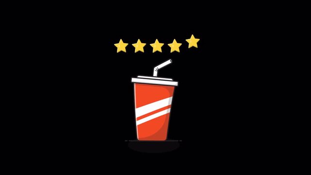5 Star Drink Concept Animation Video - Transparent