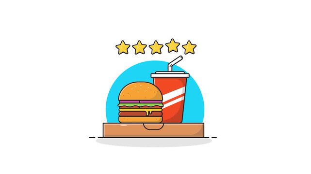 5 Star Food Delivery Location Concept Animation Video