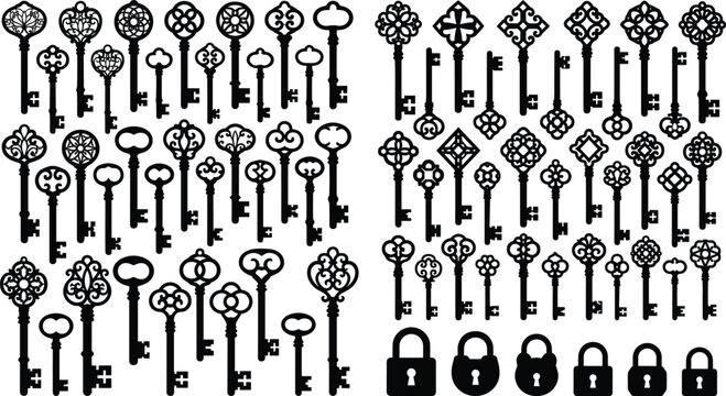 Vintage Keys and Padlocks Collection