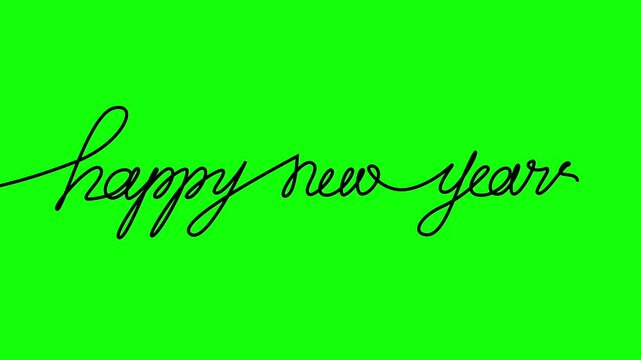 Happy New Years.Handwritten elegant script conveys celebration and festivity. Ideal for New Year's greetings