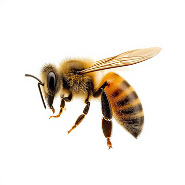 bee on white background