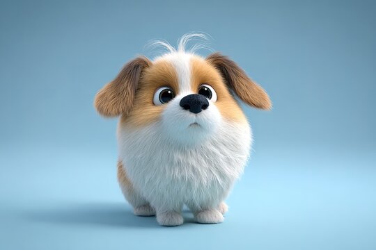 3D cartoon dog puppy