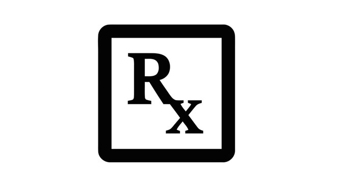 Vector illustration of rx symbol icon on a transparent background
