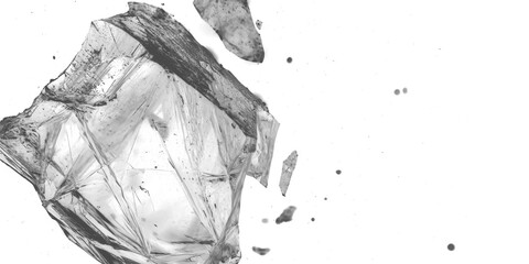 Naklejka premium Shattered glass fragments on transparent background high-quality