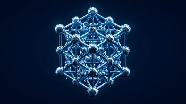 Metal-Organic Framework 3D Structure with Water Molecules, MOF Porous Material Visualization