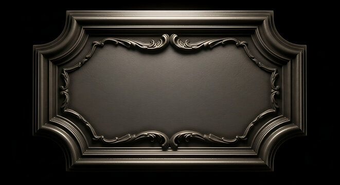Dark elegant frame with intricate decorative border design