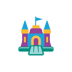 Fototapeta premium Colorful Bouncing Castle Logo Design