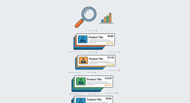 Product tags on a webpage.