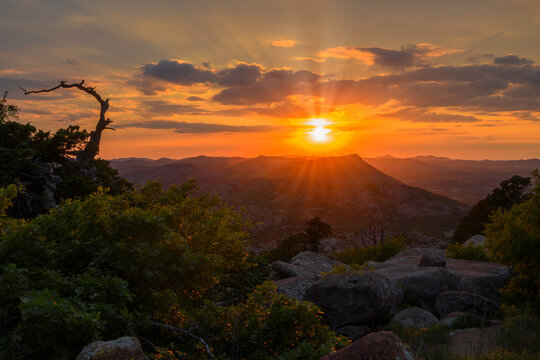 Sunset atop Mount Scott