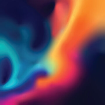 Vibrant Abstract Mesh Gradient Background with Neon Color Flow