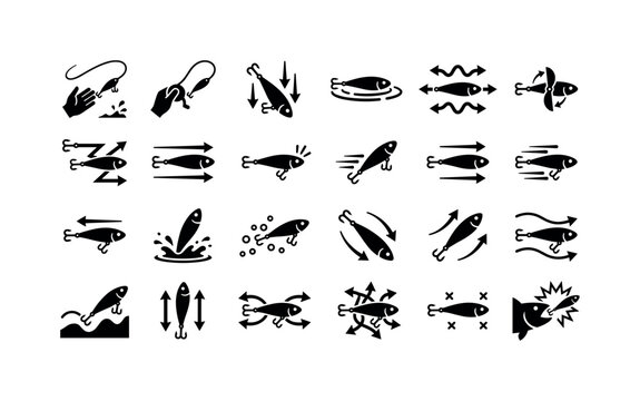 Fishing bait and lure structures like hooks bodies tails blades skirts and construction elements of angling attractors clean solid