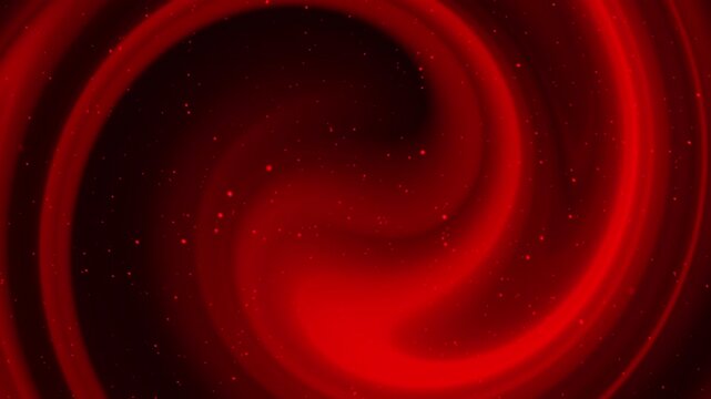 Black and red gradient. Swirling red and black vortex with white specks. Abstract background suitable for design projects, artistic creations, or digital backgrounds.
