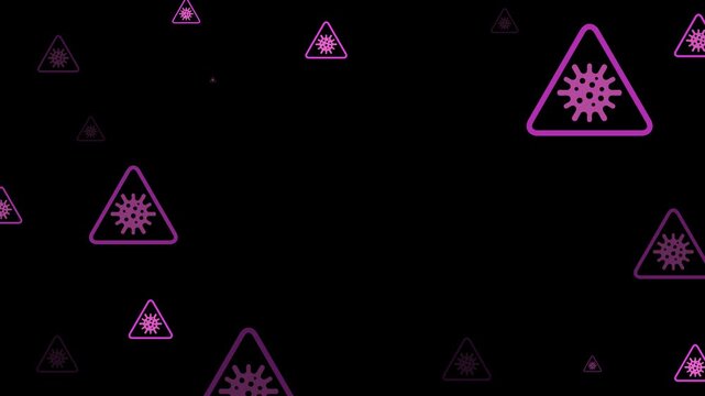 Computer virus infection concept on the transparent background. Infected with malware. 4k animation.