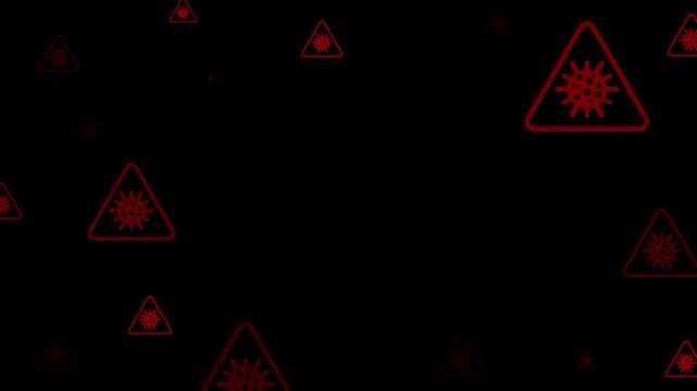 Computer virus infection concept on the transparent background. Infected with malware. 4k animation.