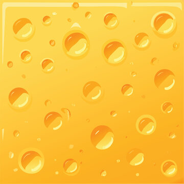 Close up of a yellow cheese block with holes isolated on a white background