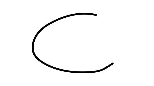 Simple hand drawn circle outline motion element