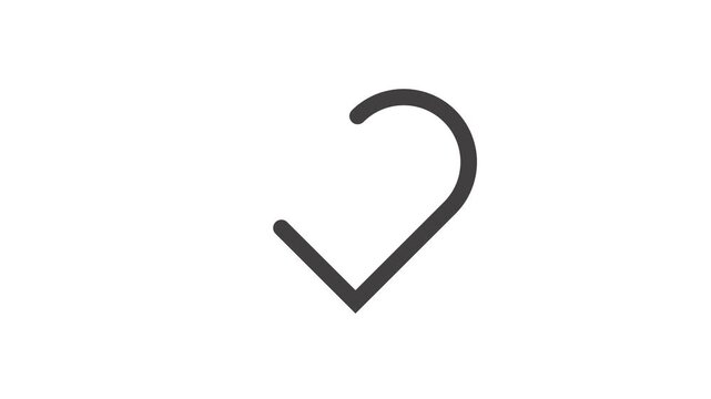 Scribble heart drawing animation for romance
