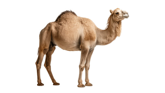 Light brown Dromedary Camel Standing Profile View