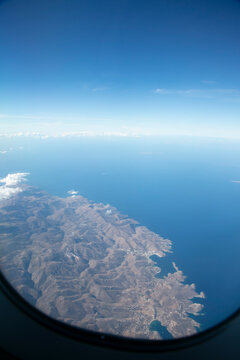 Aerial view of Greek island