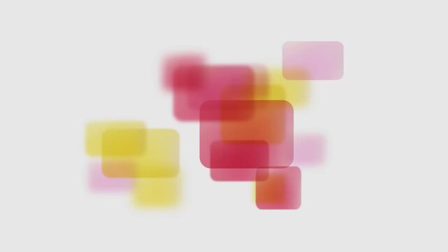 abstract background with flying screens in bokeh, looped