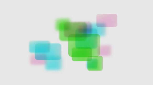 abstract background with flying screens in bokeh, looped