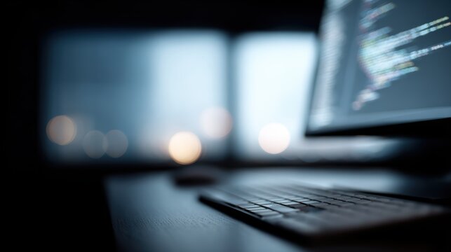 Website coding and development on screen