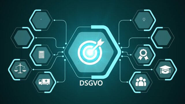 DSGVO inscription, Cybersecurity concept NFT, Non-Fungible Token, metaverse concept. the future of user experience, journey and technology concept, on transparent . background.
