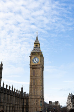 Big Ben against blue sky