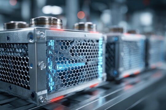 Fuel Cell Stack Close Up Hydrogen Clean Energy Tech