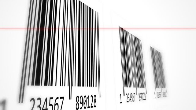 Digital Barcode Scanner Reading Multiple Product Identity Labels