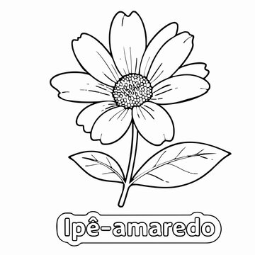 Vector illustration of yellow hipp&eacute; in black and white with a floral pattern in a natural decorative style.
