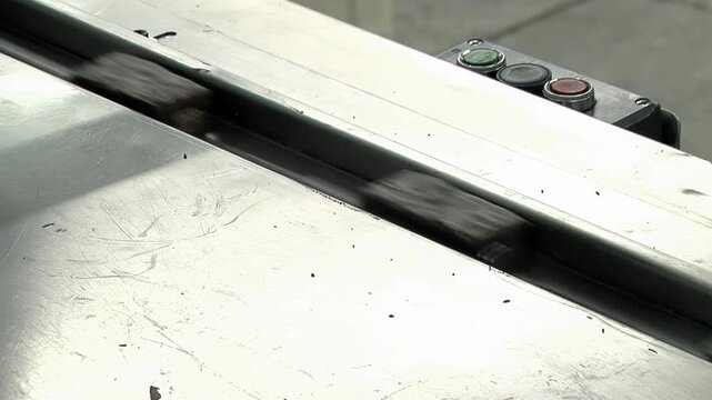 Industrial Flow Wrapper Machine Packaging Chocolate Biscuits Close Up - 4K