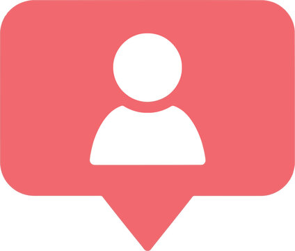Location pin with person icon digital map marker for profile or user