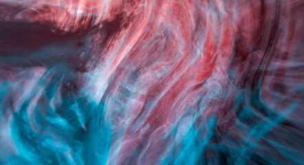Abstract Red And Blue Nebula Cloudscape Cosmic Smoke Background 3D Rendering For Design © edb3_16