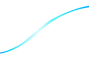 Obraz premium A glowing blue light forms a curved line on a transparent background