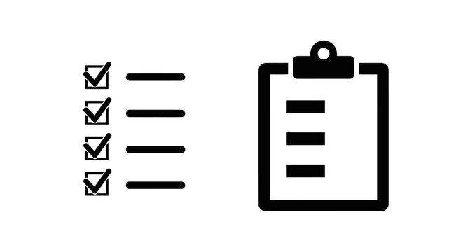 Checklist Icon with Clipboard and Ticks - To-Do List, Task Management Concept