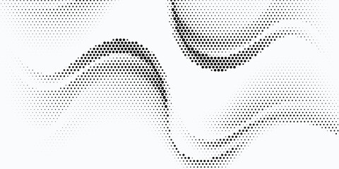 Naklejka premium Black-white gradient halftone dots background. Pop art in vector illustration for your creative design