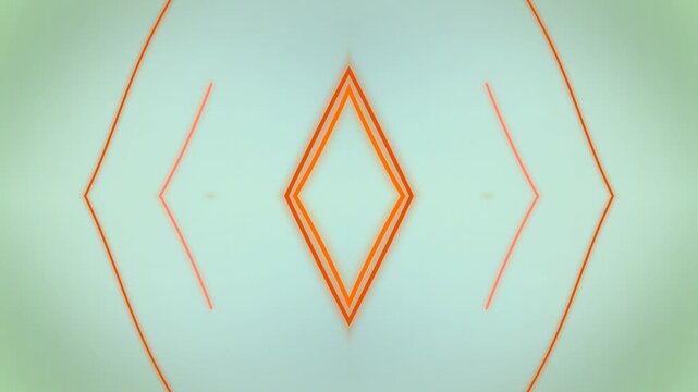 Abstract Orange Diamond Shapes Fading Animation.