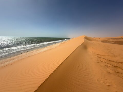 sand dunes on the beach, Mauritania 